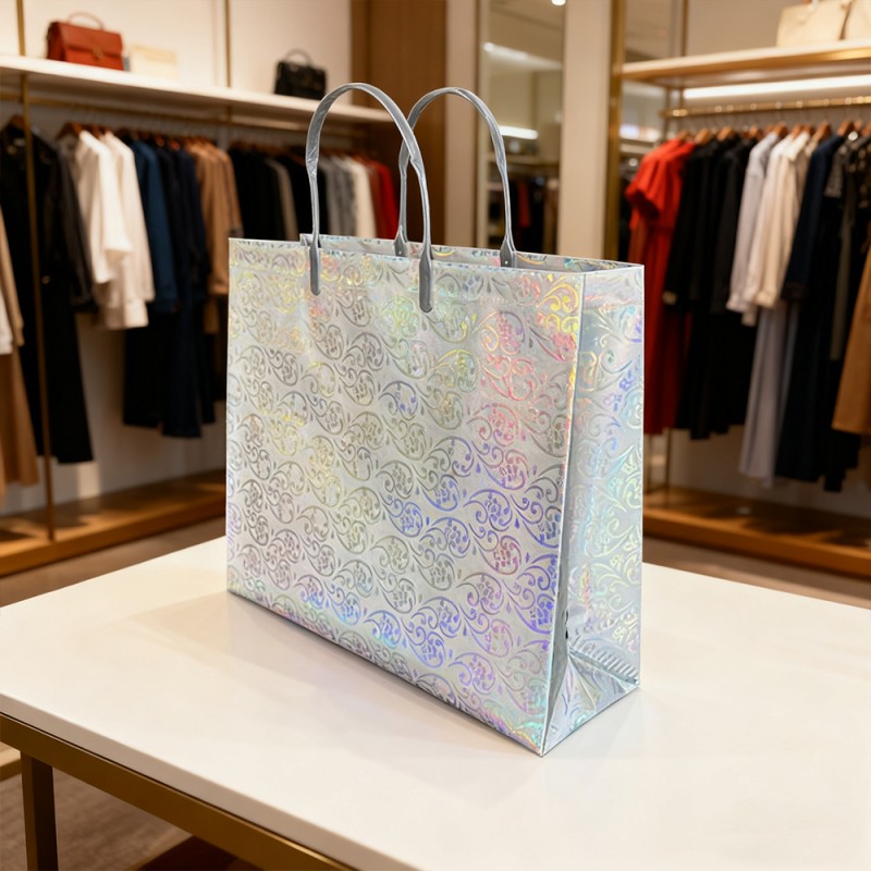 Sacola para presente laminada com filme brilhante