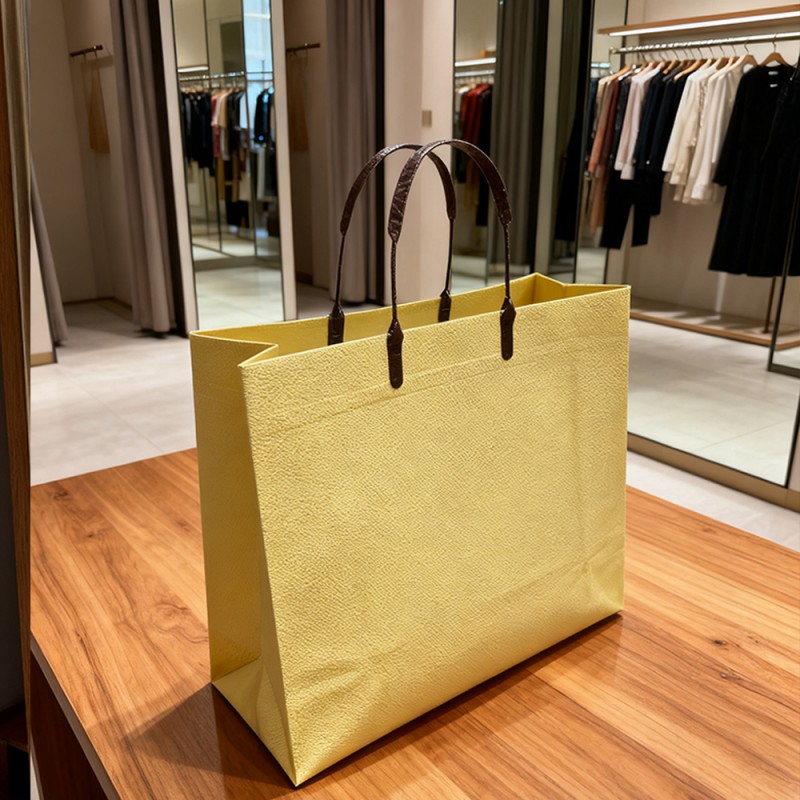 Sacola de compras leve fosca de cor sólida